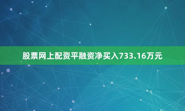 股票网上配资平融资净买入733.16万元