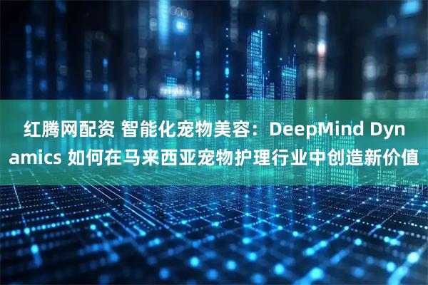 红腾网配资 智能化宠物美容：DeepMind Dynamics 如何在马来西亚宠物护理行业中创造新价值