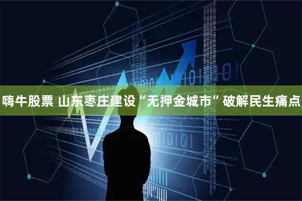 嗨牛股票 山东枣庄建设“无押金城市”破解民生痛点